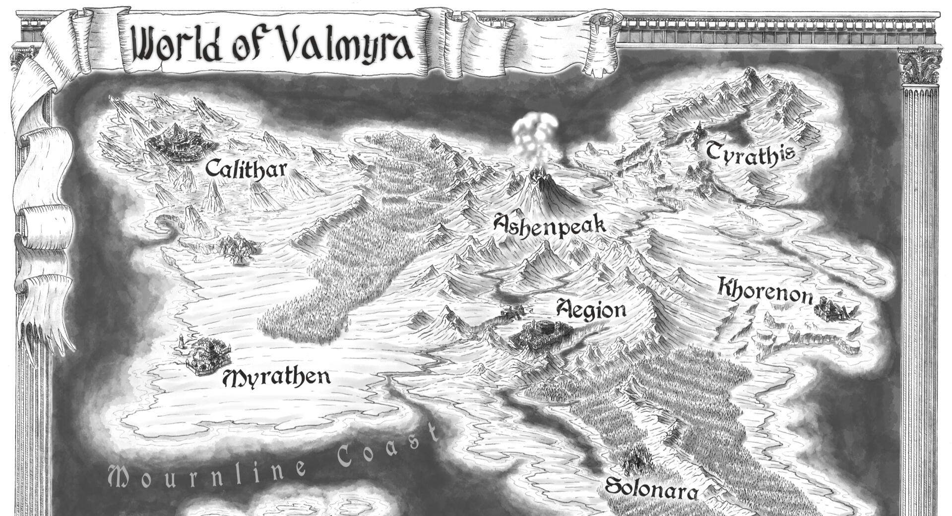Artist: Valterink Fantasy Maps Services: Hand-drawn Fantasy Cartography Portfolio: ValterinkFantasyMaps